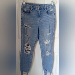 American Eagle Outfitters Light Blue Distressed Boyfriend Jeans